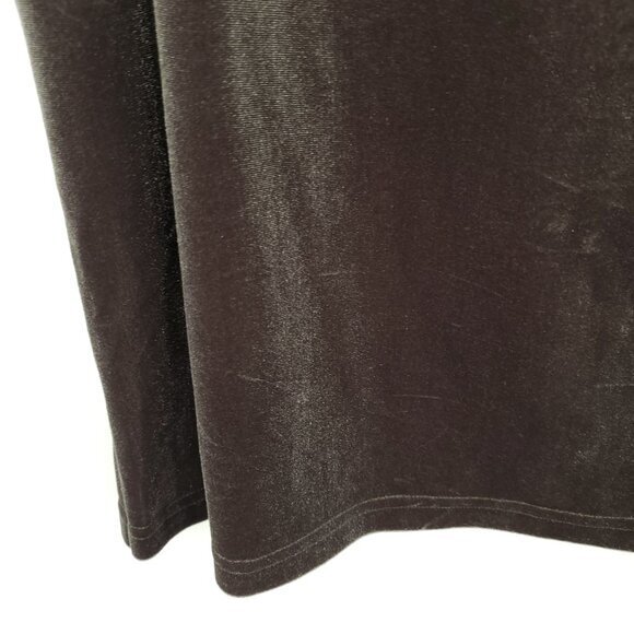 VTG 90s Impressions Millenium Pull On Velvet Knee-Length Skirt L Gray - Picture 13 of 14